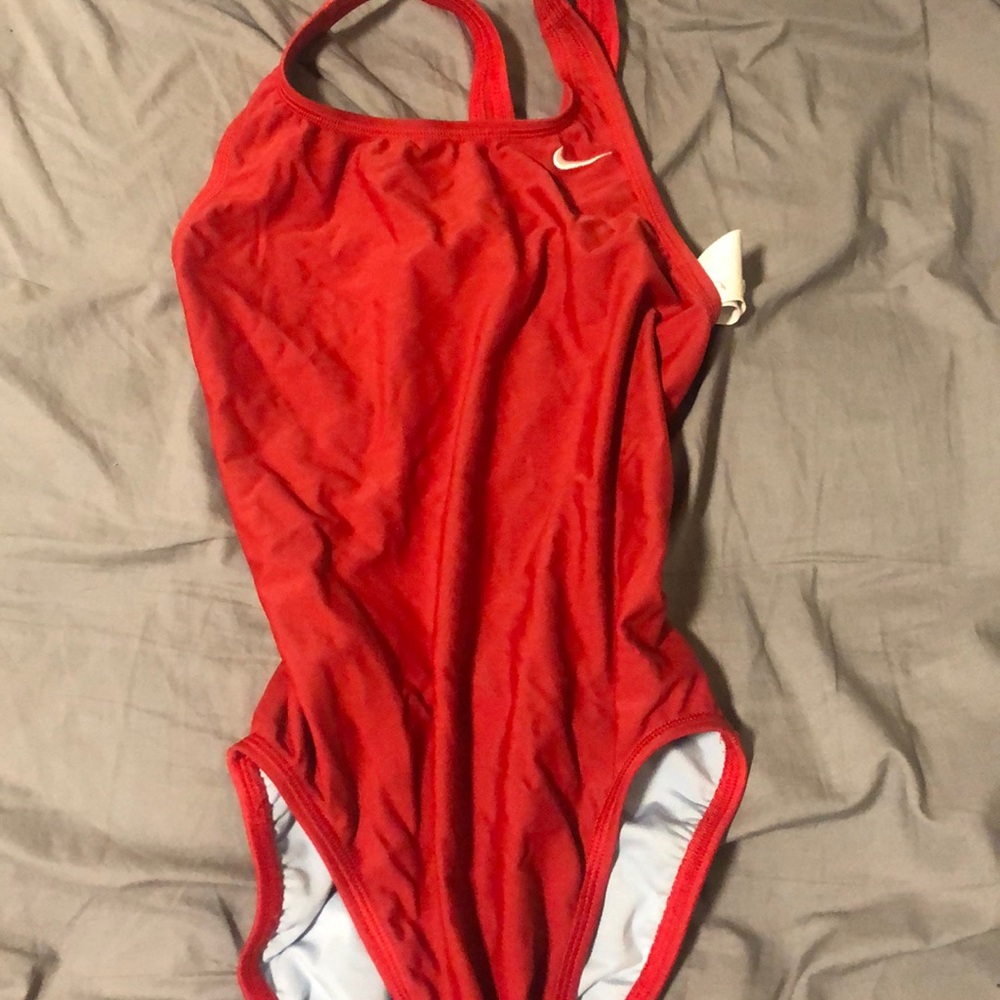nike red bathing suit